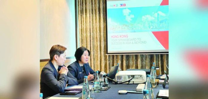 hong kong invest.JPG_superimposed Invest Hong Kong officials urge Filipino businesses to expand to Hong Kong, touting its low or zero tax rates. JEKKI PASCUAL, ABS-CBN NEWS