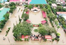 This aerial view of Barangay Poblacion, Ibajay, Aklan was taken hours after Typhoon “Opong” unleashed flooding that submerged the town. SCREENGRAB FROM PARISH OF ST. PETER THE APOSTLE/FACEBOOK