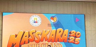 Bacolod City’s Mayor Greg Gasataya turned emotional during his welcome message during the grand launching of MassKara Festival 2025 on Saturday, September 13, 2025. MAE SINGUAY/PN