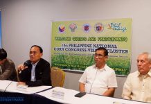 Agriculture officials, led by Undersecretary for Operations and Agri-Fisheries Mechanization Roger Navarro (second from left) and National Corn Program director Milo Delos Reyes (second from right), discuss strategies to boost corn output during the 18th Philippine National Corn Congress–Visayas Cluster at the Iloilo Convention Center, Mandurriao, Iloilo City. DA-6 PHOTO