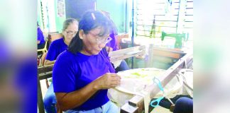 Women members of the WUTHLE Livelihood Association in Santa Barbara, Iloilo showcase their lace-making skills — a traditional craft that has become a steady source of income and empowerment for marginalized groups. DSWD-6 PHOTO