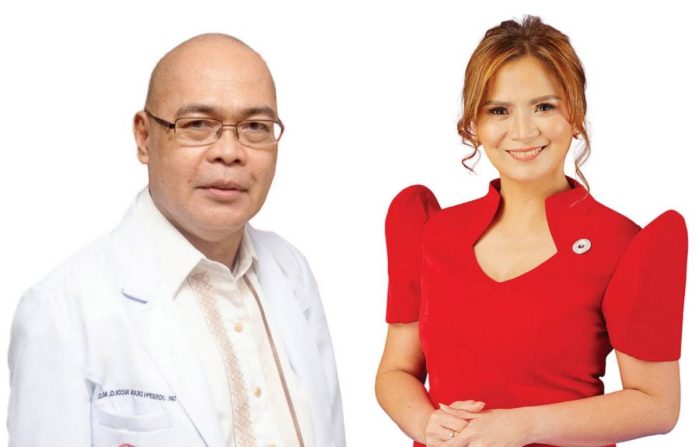 Iloilo City Lone District’s Rep. Julienne Baronda (right) points to “trolls” for pinning on her the attempt to reassign Western Visayas Medical Center (WVMC) chief Dr. Joseph Dean Nicolo (left). Dr. Nicolo allegedly refused the request of a “lady official” to give the second phase of a vertical project inside the hospital to a chosen contractor.