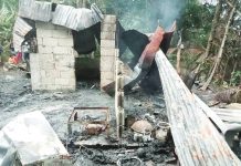 This house in Barangay Buray, Oton, Iloilo was destroyed when a fire broke out at around 3:32 a.m. on Monday, September 1, 2025. BUREAU OF FIRE PROTECTION-OTON PHOTO
