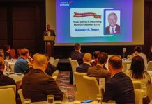 PAGCOR chief pushes for stricter regulation, not online gaming ban PAGCOR Chairman and CEO Alejandro H. Tengco delivers his keynote address during the Light & Wonder iGaming Symposium at Newport World Resorts in Pasay City.