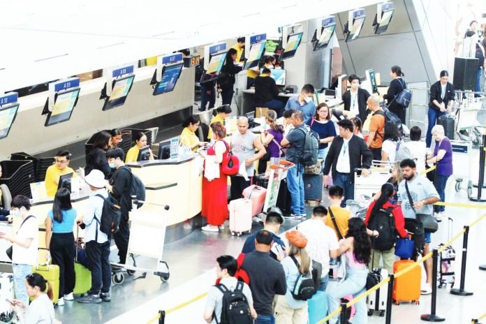 rebooking fees The Department of Transportation will meet with airlines to ask for the removal or at least lowering of rebooking fees. Photo shows passengers lining up at the check-in counters of the Ninoy Aquino International Airport Terminal 3. PHOTO COURTESY OF PNA