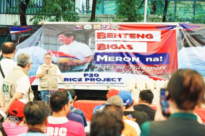Secretary Francisco P. Tiu Laurel Jr. led the launching of the “Benteng Bigas, Meron Na!” program in Quezon City last week. ALAN JAY JACALAN, AFID PHOTO