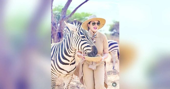 Ruffa Gutierrez happily shared in her Instagram page her chance to feed a zebra during her recent trip to Serval Wildlife in Tanzania, East Africa. @ILOVERUFFAG/INSTAGRAM PHOTO