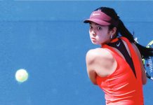 Alex Eala keeps her eyes locked on the ball during her commanding 6-2, 6-2 victory over the Netherlands’ Arianne Hartono at the Guadalajara 125 Open in Mexico. REUTERS