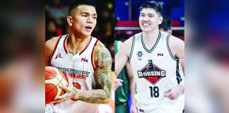 Jiovani Jalalon and Justin Chua. PBA PHOTO