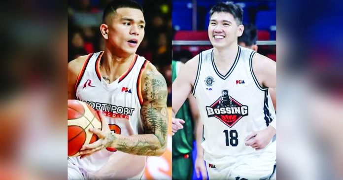 sports NorthPort_superimposed Jiovani Jalalon and Justin Chua. PBA PHOTO
