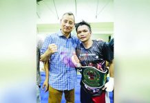 Negrense boxer Renz Rosia with boxing promoter Dante Almario. PHOTO COURTESY OF I'M BOXING FAN FACEBOOK PAGE