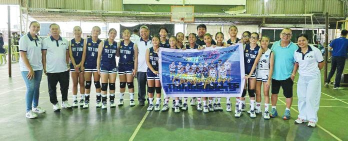 Members of Bacolod Tay Tung High School elementary girls volleyball team. PHOTO COURTESY OF ROBERTO CALAMBA JR.