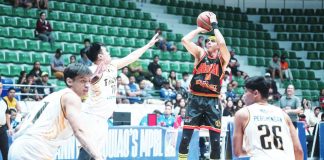 Arwind Santos of Basilan Viva Portmasters pulls up for a shot. MPBL PHOTO