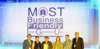 Dr. Frances Mae Llamas of the Bacolod City Department of Local Economic Development and Investment Promotions and City Budget Officer Imelda Williams received a Special Citation for Most Business-Friendly LGU on behalf of the city government during the 51st Philippine Business Conference and Expo held on October 20 at the SMX Convention Center in Pasay City. MAYOR GREG GASATAYA FB PHOTO