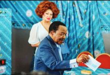 World’s oldest president wins controversial eighth term Cameroon’s President Paul Biya, 92, posts his ballot as his wife Chantal, 54, watches on. He was later proclaimed the winner for a controversial eighth term. REUTERS