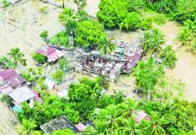 AFTERMATH OF ‘RAMIL’ IN CAPIZ. An aerial view shows damaged homes and submerged farmlands along the highway leading to Sigma, Capiz, following the devastation brought by Tropical Storm “Ramil.” CIVIL DEFENSE WV PHOTO