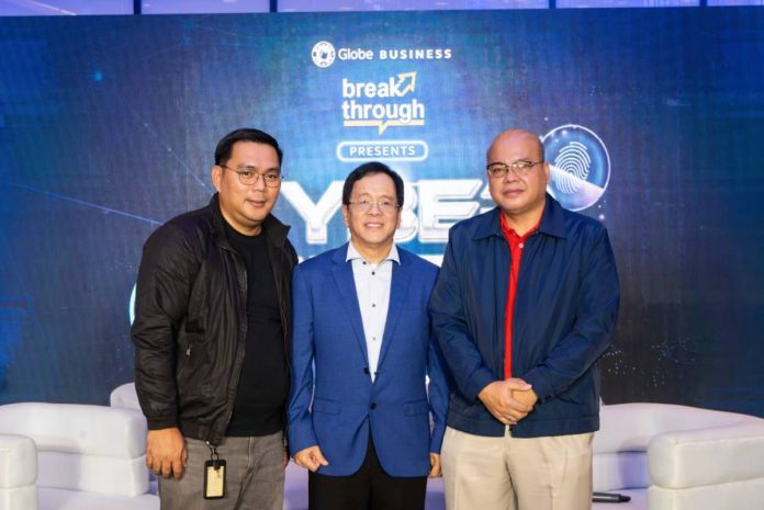 Globe Cyberheist Cyberheist 2025 brought together key voices in cybercrime prevention and digital trust (from left): Oliver Patron, Assistant Director for Cybersecurity at Globe Business; Emmanuel Barcena, President and CEO of Philippine Clearing House Corporation; and Robert Paguia, Division Chief of International Cooperation on Cybercrime and Data Protection Officer (DPO) at the Cybercrime Investigation and Coordinating Center (CICC)