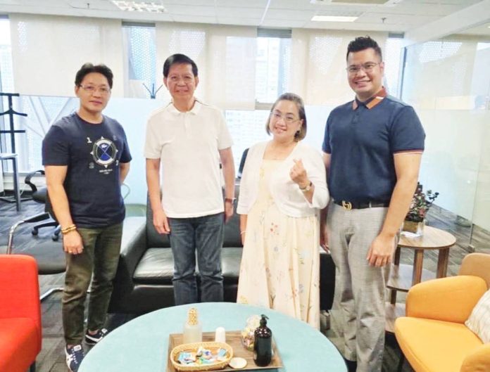 Sen. Panfilo Lacson is photographed with controversial contractors Curlee and Sara Discaya in April this year. He, however, denied receiving campaign funds from the couple. PHOTO FROM KIKO BARZAGA FACEBOOK PAGE