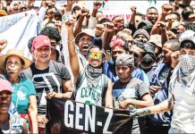 Military seizes power in Madagascar after president moves to ‘safe place’ Dozens of people march in the Madagascar capital of Antananarivo, with their fists in the air. AFP VIA GETTY IMAGES