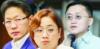 From left: Curlee Discaya, Sarah Discaya, Bong Go