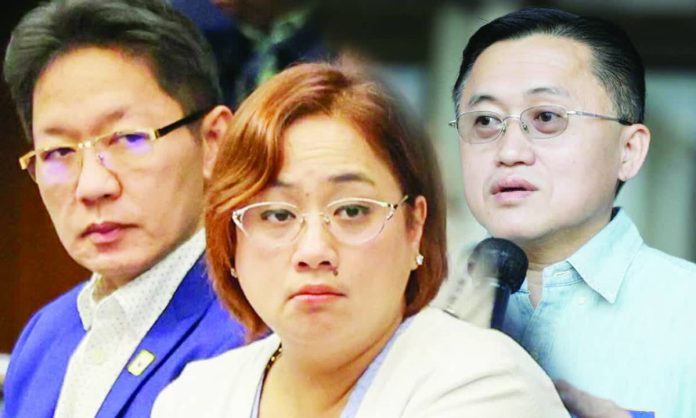 Ombudsman Discaya_compressed From left: Curlee Discaya, Sarah Discaya, Bong Go