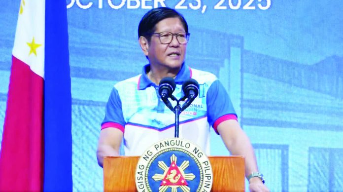 PBBM_resized_compressed “Hangga’t may mga Pilipinong nagnanais ng sariling tahanan, hindi po titigil ang pamahalaan sa aming pagkilos. Walang hihinto sa trabaho. Walang maiiwanan sa Bagong Pilipinas,” says President Ferdinand “Bongbong” Marcos Jr. at the National Housing Expo. PCO