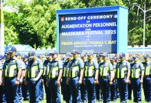 A total of 300 police officers from the Police Regional Office 6 (PRO-6) were officially deployed to assist in maintaining peace and order during the MassKara Festival in Bacolod City. A send-off ceremony was held at the PRO-6 parade ground on Oct. 15, 2025. PRO-6 PHOTO