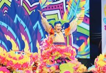 Veteran designer Segundo Jesus “Panoy” Cabalcar showcases Barangay 29’s official MassKara mask and costume for 2025, a colorful testament to Bacolod City’s creativity, love, and resilience.