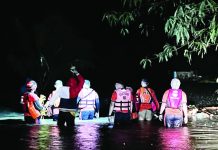 Roxas City’s Bureau of Fire personnel carried out rescue operations on the evening of October 18, 2025 in several barangays affected by heavy flooding caused by Tropical Storm “Ramil.” MAYOR RONNIE DADIVAS FB PHOTO