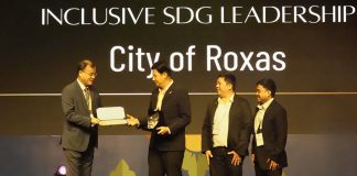 Roxas City’s Mayor Ronnie Dadivas received the Inclusive SDG Leadership Award on behalf of the city government during the CityNet 4th SDG Cities Awards held in Indonesia on October 27. MAYOR RONNIE DADIVAS FB PHOTO