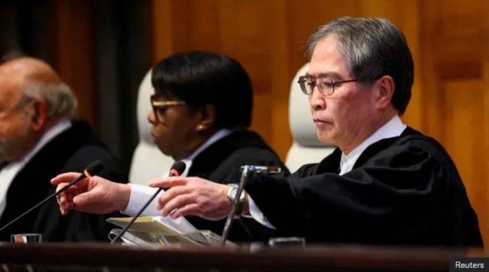 UN.JPG_resized_compressed Yuji Iwasawa, the president of the International Court of Justice, read out the advisory opinion on Israel’s legal obligation to facilitate the delivery of humanitarian aid to the Gaza Strip. REUTERS