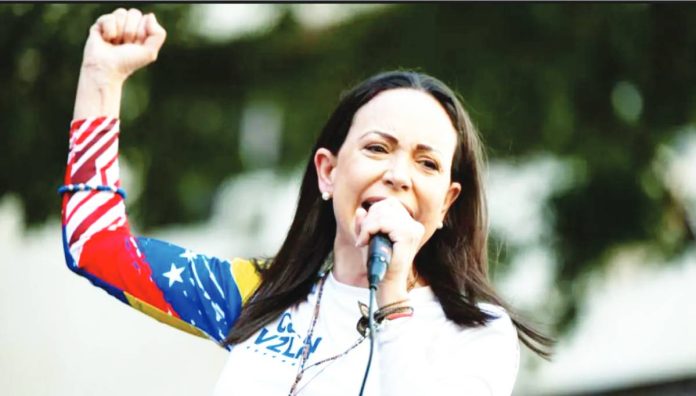 Venezuela Nobel Peace Prize winner and Venezuela opposition leader Maria Corina Machado. GETTY IMAGES