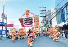 Tribu Kabog from Estancia, Kalibo, Aklan during the opening salvo of the Kalibo Señor Sto. Niño Ati-Atihan Festival 2026 on Oct. 8, 2025. Ati-Atihan Festival of Aklan is the oldest festival in the Philippines at more than 800 years old. The annual celebration is dubbed as the “Mother of all Philippine Festivals.” RADYO TODO AKLAN 88.5 FM PHOTO