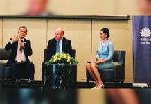 Anti-Red Tape Authority Secretary Ernesto Perez (left) and British Embassy Manila Charge d’ Affaires Michael Edward Welch (center) answer questions during the announcement of the memorandum of understanding in Makati City on Tuesday, Sept. 30, 2025. Part of the MOU is the provision of technical assistance such as on ARTA’s tracer studies on vital industry sectors namely energy and telecommunications. PNA PHOTO BY JOANN VILLANUEVA