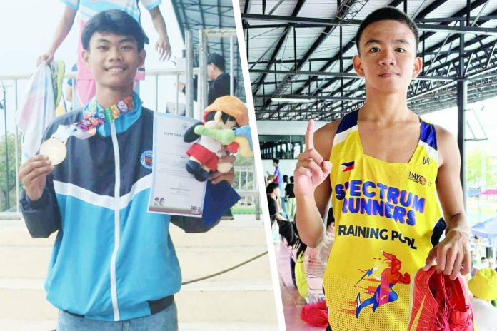 batang-pinoy Kian Labar and Christian Dominic Hubag, Iloilo’s gold medalists in Batang Pinoy 2025. FACEBOOK PHOTOS