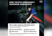 Toyota offers emergency roadside assistance at select Toyota dealerships for Undas