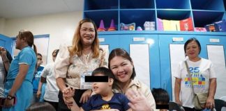 Mayor Raisa Treñas shares a joyful moment with children with special needs during the opening of the RiseAble center in Barangay Taal, Molo, Iloilo City. MA. THERESA LADIAO/PN