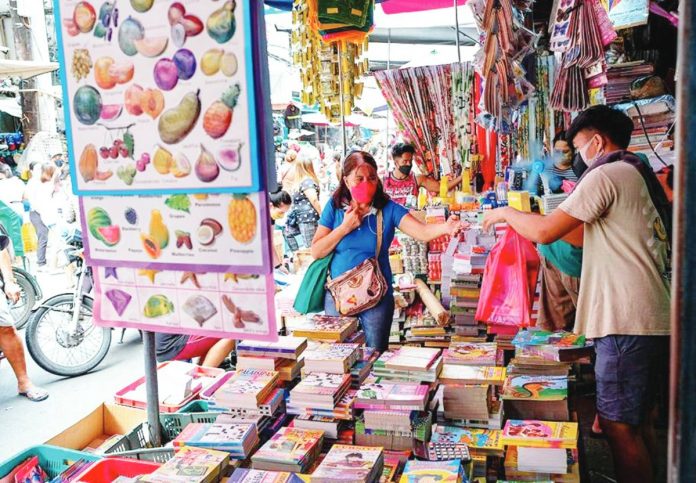 massive dumping Customers buy various learning materials from a school supplies store in Divisoria, Manila in this file photo. The Department of Trade and Industry said it will work closely with the Bureau of Customs to ensure that only registered and properly taxed goods enter the country. GEORGE CALVELO, ABS-CBN NEWS PHOTO