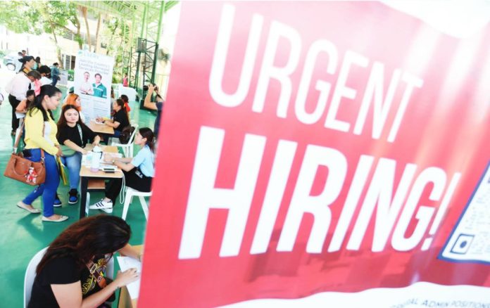 more-jobs According to the Philippine Statistics’s regularly-conducted Labor Force Survey, the number of employed Filipinos increased to about 50.10 million in August, up from the 46.05 million recorded in July. INQUIRER FILE PHOTO/NIÑO JESUS ORBETA