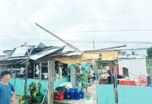 At least 11 houses were damaged and water supply disrupted after a tornado (buhawi) struck barangays Galang and Sta. Rita in Oton, Iloilo, on Tuesday night, October 7, 2025. OTON INFOCENTER PHOTO