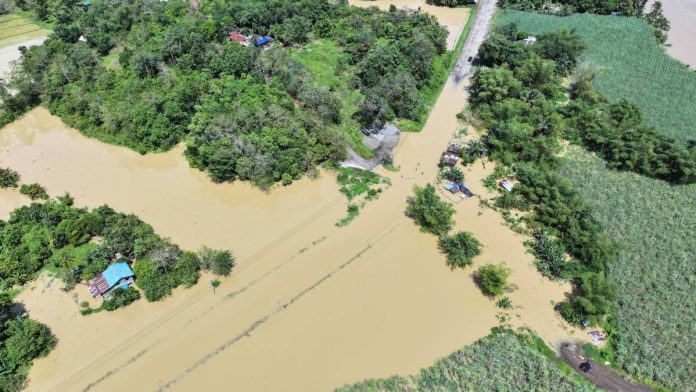 panit-an-capiz The national road in Panitan, Capiz submerged under floodwaters brought by Ramil on Sunday, October 19, 2025. Photo courtesy of DPWH Region 6.