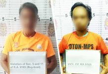 PRO-6’s one-day anti-drug sweep bags 12 suspects and P2.1-million shabu Two of the 12 suspects arrested in the intensified anti-drug operations across Western Visayas on October 23–24 are shown in police custody. The operations, conducted by the Police Regional Office 6 and its provincial units, resulted in the confiscation of around P2.1 million worth of suspected shabu. PRO-6