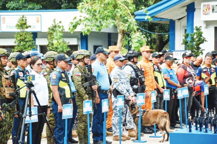 Nearly 2,000 security personnel were deployed across Bacolod City, particularly at the four main sites of the MassKara Festival 2025, to ensure the safety and security of festival-goers. NEGROS OCCIDENTAL PNP PHOTO