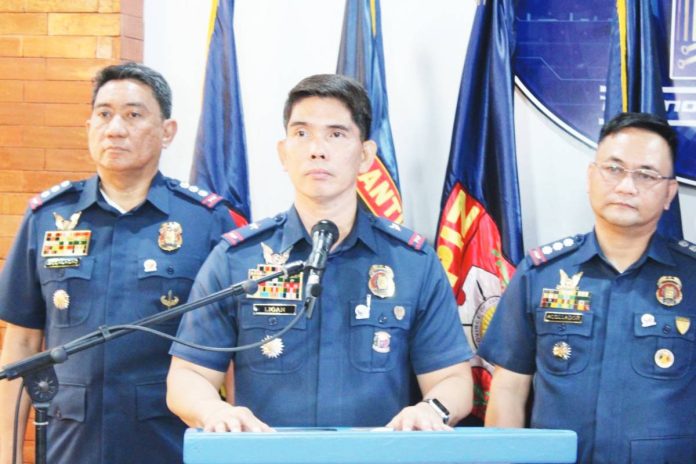 rebels killed Brigadier General Josefino Ligan (center), director of the Police Regional Office 6, confirms that the encounter in Barangay Coto, Lambunao, Iloilo on Oct. 5, 2025, where two alleged former New People’s Army members were killed during the service of arrest warrants, was a lawful operation carried out by joint forces of the Philippine National Police and the Philippine Army, emphasizing that all protocols were properly followed. AJ PALCULLO/PN PHOTO