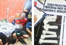 Key drug targets fall after 2 weeks of surveillance Police operatives arrest two suspected drug personalities during a buy-bust operation in Barangay Tacbuyan, Estancia, Iloilo on October 25. The operation, which stemmed from two weeks of surveillance, led to the confiscation of around 120 grams of suspected shabu valued at P816,000. Photos courtesy of Iloilo Police Provincial Office