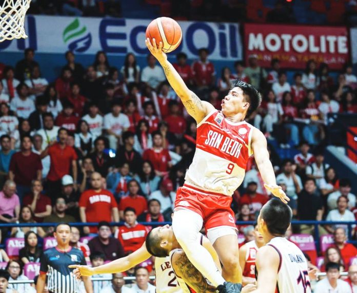 John Bryan Sajonia delivered 16 points and steady floor leadership to anchor a balanced San Beda attack. PHOTO COURTESY OF NCAA/GMA SPORTS