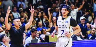 Paul Francisco came alive in overtime, drilling back-to-back triples to lift the NU Bulldogs past Ateneo. UAAP PHOTO