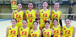 Members of the Bacolod Tay Tung High School Thunderbolts secondary girls volleyball team. PHOTO COURTESY OF JOSE MONTALBO