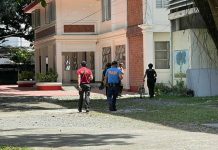 Personnel from the Iloilo City Police Office and PRO6 EOD inspect the UP Visayas Iloilo City campus on October 2 following a bomb threat. The campus was declared safe by early afternoon. PRO-6 PHOTO