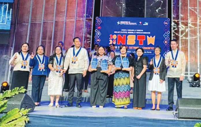Bacolod_awards_resized D-LEDIP representatives Aisel Joyce Tupas and Zabrina Bentley accepted Bacolod City’s four Level 3 category awards during the 2025 National Science, Technology, and Innovation Week held by the DOST in Laoag City, Ilocos Norte, from November 18 to 21. D-LEDIP PHOTO